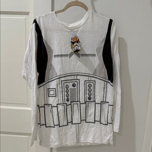 Star Wars Long Sleeve Shirt - White and Black